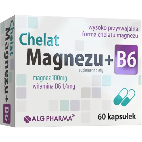 Chelat Magnezu + B6, 60 kapsułek - Magnez w kapsułkach