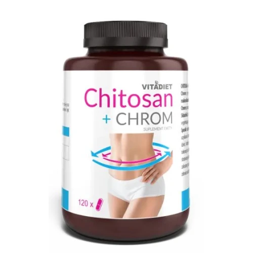 Chitosan + Chrom, 120 kapsułek - Połączenie składników wspierających odchudzanie