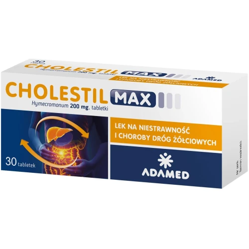 Cholestil Max 200 mg, 30 tabletek - Dla prawidłowego funkcjonowania dróg żółciowych