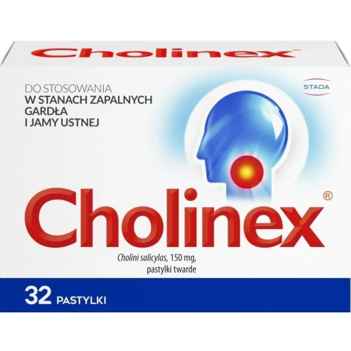 Cholinex, 32 pastylki - Tabletki do ssania na gardło