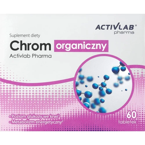 ActivLab Pharma Chrom Organiczny, 60 tabletek - Wsparcie metabolizmu i stabilnego poziomu cukru we krwi