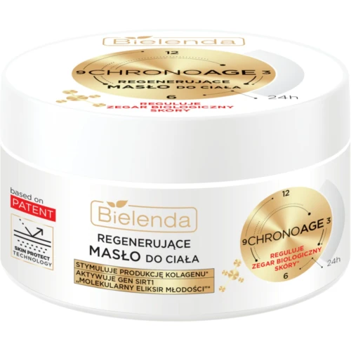 Bielenda Chrono Age 24H Regenerujące masło do ciała, 200 ml - Epigenetyczna pielęgnacja nawilżająca, ujędrniająca i odbudowująca skórę