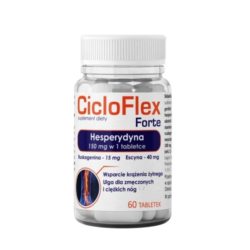 CicloFlex Forte, 60 tabletek - Z  hesperydyną, kasztanowcem, ruszczykiem i witaminą C
