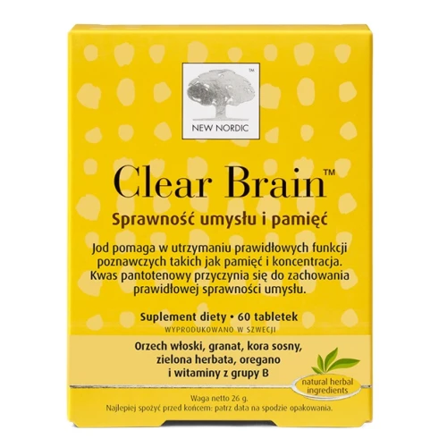 Clear Brain, 60 tabletek - Sprawność umysłu i pamięć