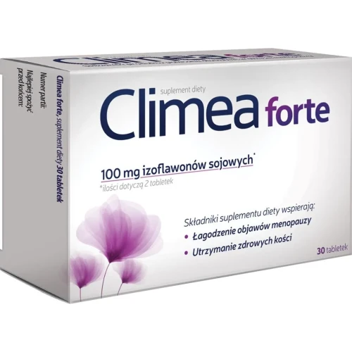 Climea Forte, 30 tabletek - Suplement diety dla kobiet. Zawiera izoflawony sojowe i witaminy