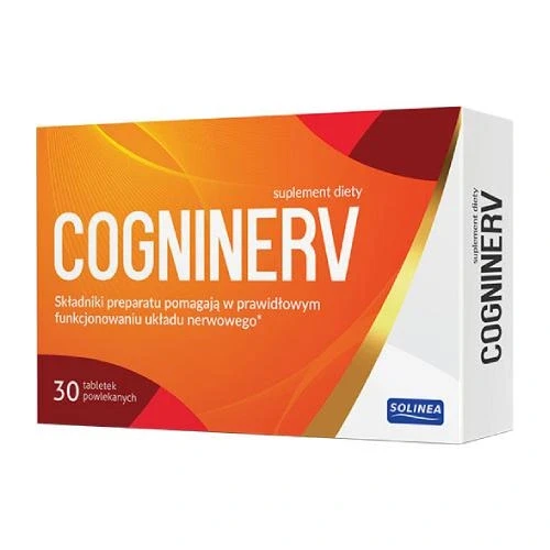 Cogninerv, 30 tabletek - Kompozycja składników wspierających układ nerwowy