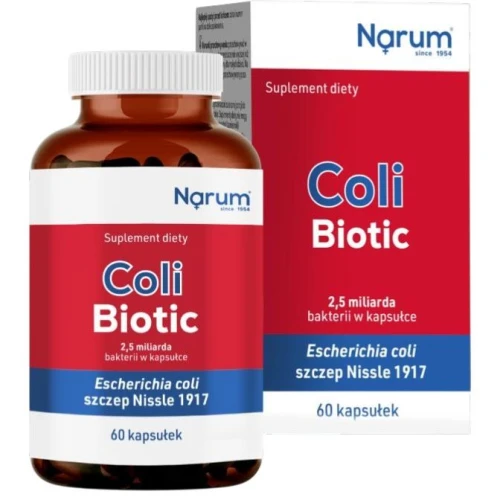 Narum Coli Biotic, 60 kapsułek - 2,5 mld bakterii w 1 kapsułce