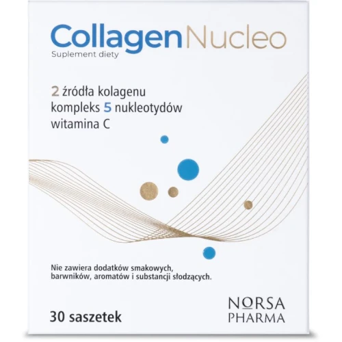 Collagen Nucleo, 30 saszetek - Kolagen do picia z witaminą C i nukleotydami