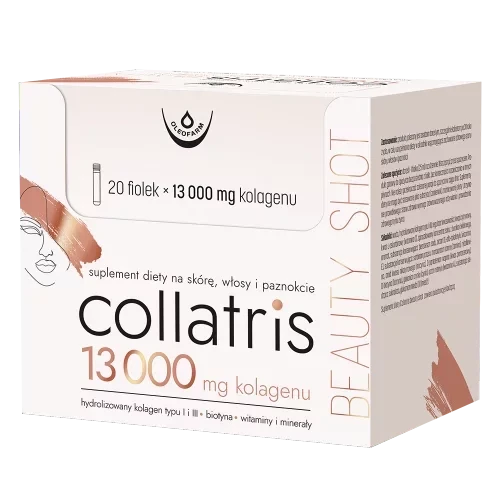 Collatris Beauty Shot 13 000, 20 fiolek po 25 ml - Kolagen na skórę