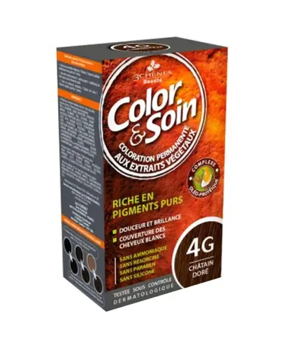 Farba Color&Soin 4G,  kolor złocisty orzech laskowy, 135 ml  - Trwała farba do samodzielnej koloryzacji włosów.