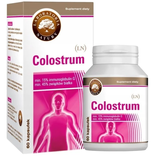 Colostrum, 60 kapsułek - Skoncentrowana siara bydlęca o wysokiej zawartości immunoglobulin G