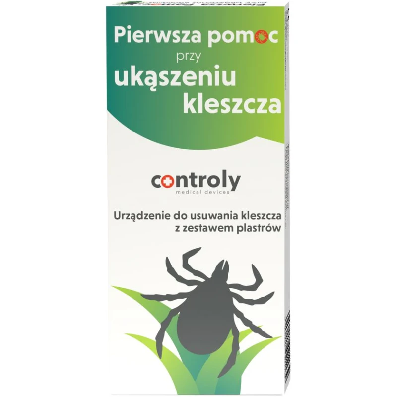Controly Zestaw do usuwania kleszczy - Pierwsza Pomoc, 1 sztuka - Praktyczny zestaw do usuwania kleszczy w domu i podróży