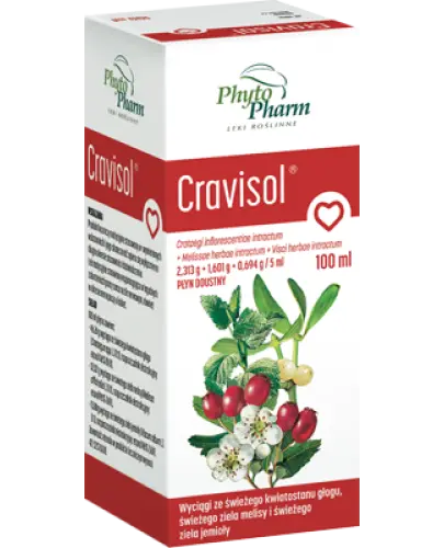 Cravisol, płyn doustny, 100 ml - Preparat z głogiem.