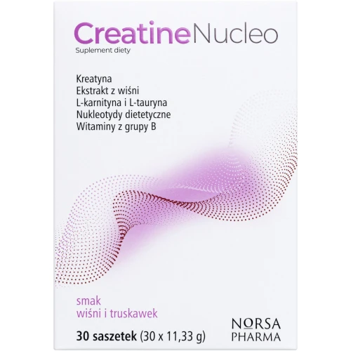 Creatine Nucleo, 30 saszetek - Monohydrat kreatyny wzbogacony o witaminy, nukleotydy i aminokwasy