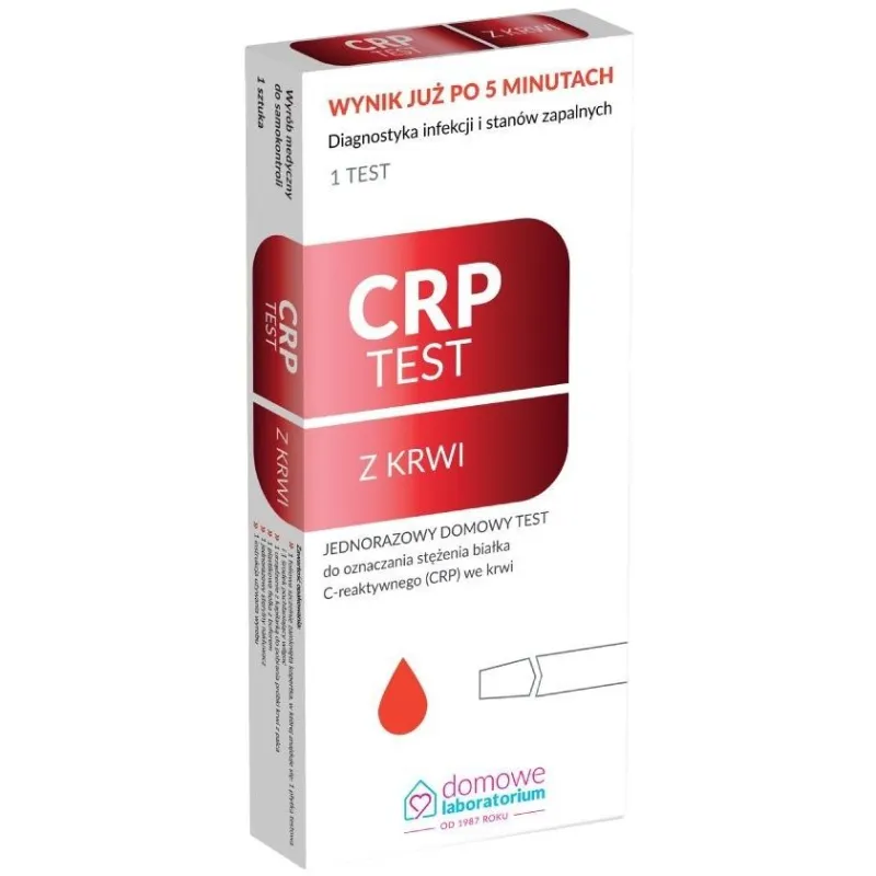 Test CRP z krwi, 1 sztuka - Pomaga odróżnić infekcję bakteryjną od wirusowej