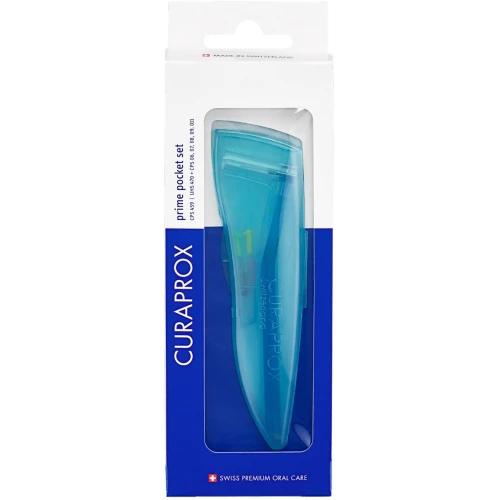 Curaprox CPS 459 Pocket Set, 1 sztuka - Zestaw kieszonkowy do pielęgnacji aparatu ortodontycznego