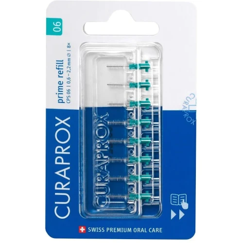Curaprox CPS 06 Prime Refill Szczoteczki międzyzębowe, 8 sztuk -  CPS 06 (0.6 mm/2.2 mm)