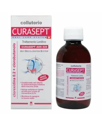 Curasept ADS 020 Płyn do płukania jamy ustnej, 200 ml - Zmniejsza krwawienie dziąseł oraz przyspiesza gojenie