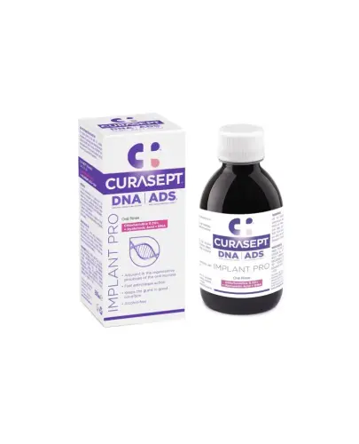 Curasept ADS DNA Implant Pro Płyn do płukania jamy ustnej, 200 ml -  Po zabiegach chirurgicznych i wstawieniu implantów