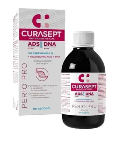 Curasept ADS DNA New Perio Pro płyn do płukania jamy ustnej, 200 ml - Wspiera leczenie po zabiegach periodontologicznych i stomatologicznych