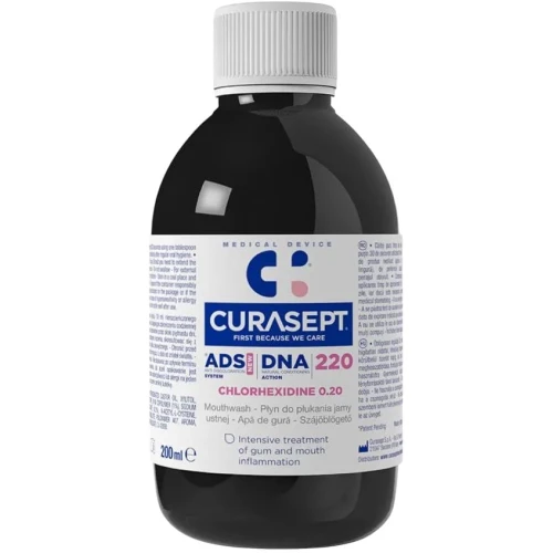 Curasept ADS 020 Astringent  płyn z chlorheksydyną, 200 ml - Działanie antybakteryjne i przeciwzapalne