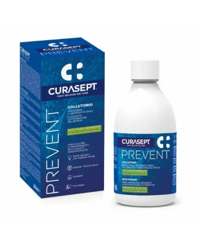 Curasept Prevent Płyn do płukania jamy ustnej, 300 ml - Z ozonowana oliwą z oliwek i colostrum, poprawia stan zdrowia dziąseł