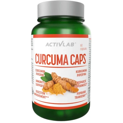 Activlab Curcuma Caps, 60 kapsułek - Ekstrakt z kurkumy z dodatkiem standaryzowanej piperyny