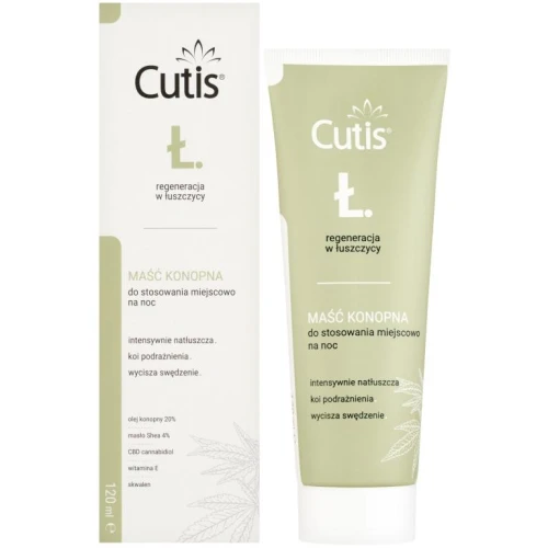 Cutis Ł Łuszczyca maść konopna  20%, 120 ml - Do pielęgnacji i aktywnej regeneracji skóry z objawami łuszczycy