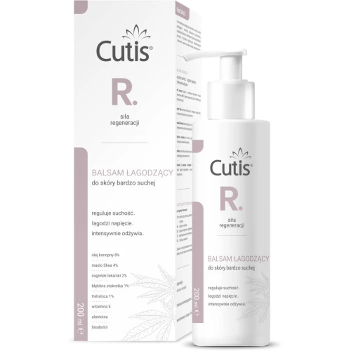 Cutis R Balsam łagodzący do skóry bardzo suchej, 200 ml - Reguluje suchość, łagodzi napięcie i intensywnie odżywia