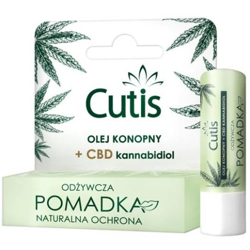 Cutis odżywcza pomadka konopna + CBD kannabidiol, 5 g - Nawilża i wygładza usta