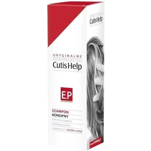 CutisHelp E-P Szampon konopny, 200 ml - Pielęgnacja skóry głowy z egzemą, łupieżem i atopią