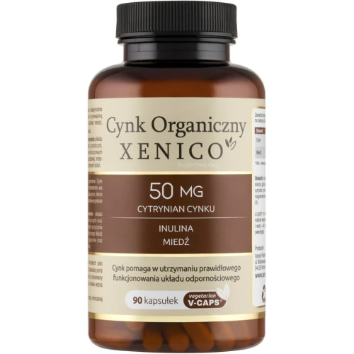 Xenico Cynk Organiczny 50 mg, 90 kapsułek - Wsparcie układu odpornościowego