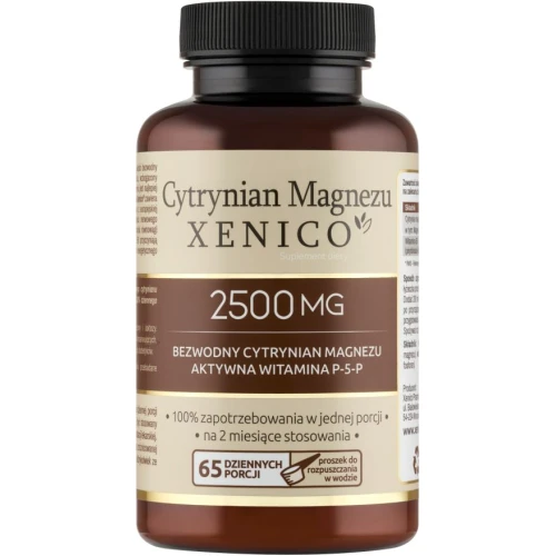 Xenico Cytrynian Magnezu 2500 mg, 65 porcji - Wsparcie układu nerwowego