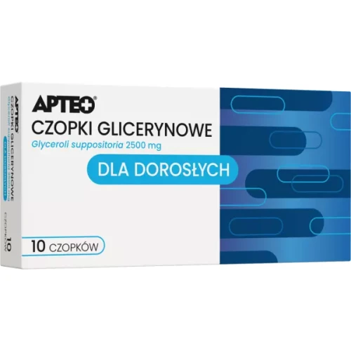 Czopki glicerynowe 2500 mg, Apteo, 10 sztuk - Doraźnie na zaparcia u dorosłych