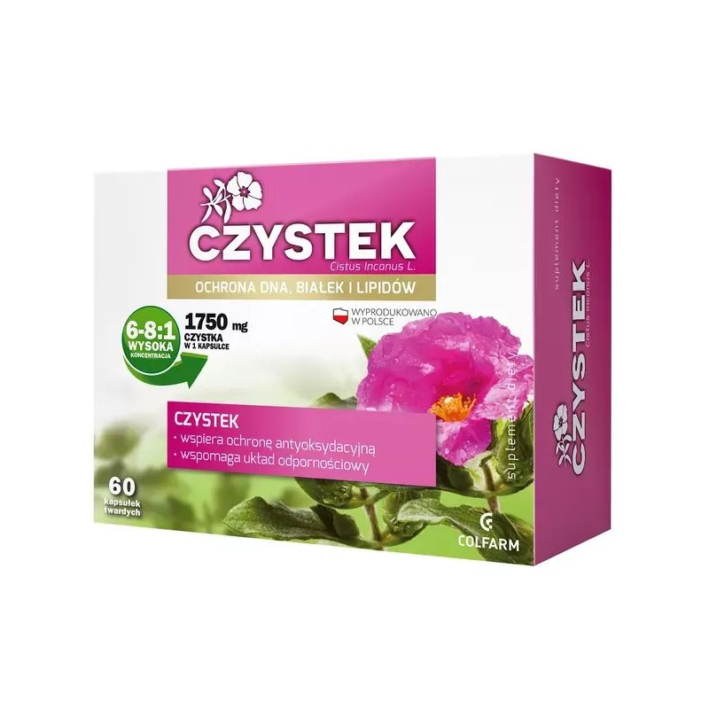 Cofarm Czystek, 60 kapsułek - Wysoko skoncentrowany ekstrakt z liści czystka standaryzowany na flawonoidy