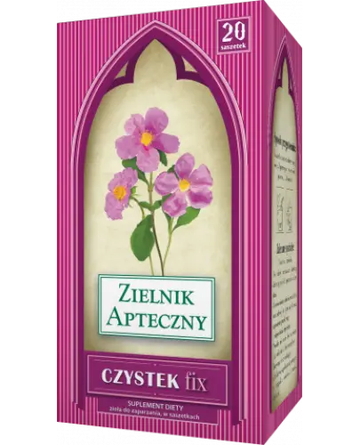 Czystek fix, 20 saszetek  - Suplement diety z czystkiem w formie ziół do zaparzania
