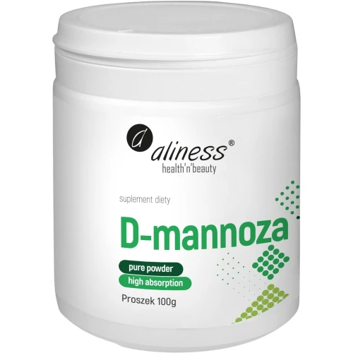 Aliness D-mannoza proszek, 100 g - Bez dodatków, dla wegan