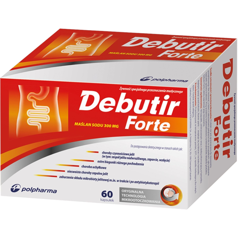 Debutir Forte, 60 kapsułek - Z maślanem sodu