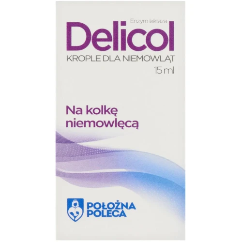 Delicol krople, 15 ml - Od 1. dnia życia z enzymem laktaza