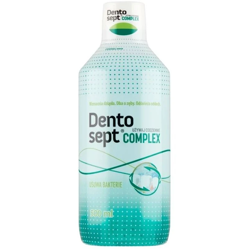 Dentosept Complex płyn do płukania jamy ustnej, 500 ml - Antybakteryjny płyn do płukania jamy ustnej