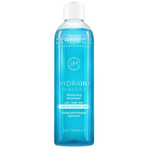 Dermedic Hydrain 3 Nawilżający fizjotonik, 200 ml - Tonizuje skórę, sprzyja zachowaniu równowagi mikrobiomu naskórka