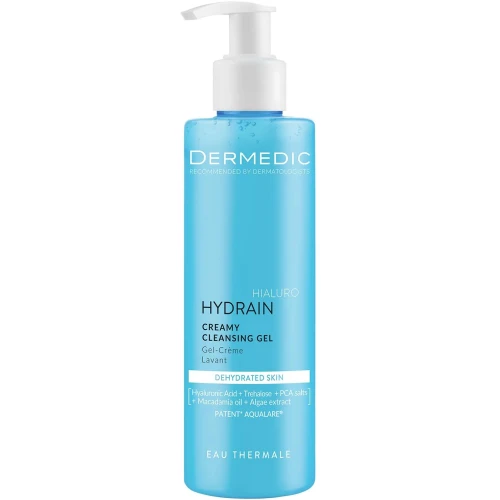 Dermedic Hydrain Kremowy żel do mycia, 200 ml - Łagodny żel oczyszczający dla skóry wrażliwej i suchej