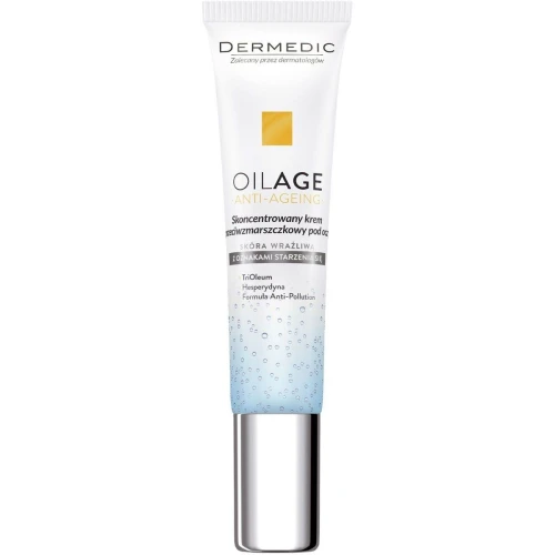 Dermedic Oilage Anti-Ageing Krem pod oczy, 15 ml - Redukuje opuchliznę i cienie pod oczami, wygładza głębokie zmarszczki