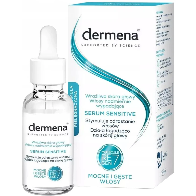 Dermena Sebocontrol, serum, 50 ml - Do przetłuszczających się włosów i wrażliwej skóry głowy