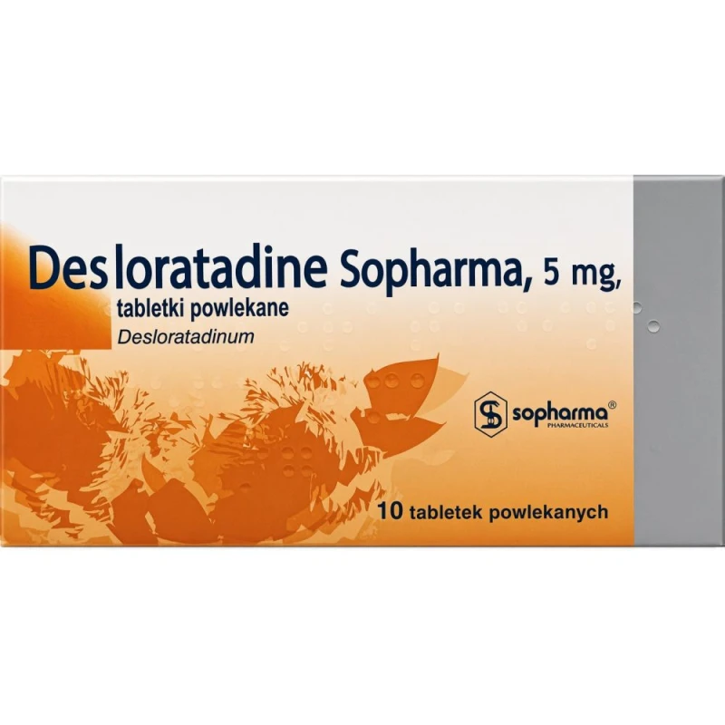 Desloratadine Sopharma 5 mg, 10 tabletek - Lek przeciwalergiczny, który nie powoduje senności