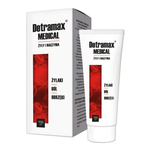 Detramax Medical Żyły i Naczynia, żel 100 ml - Do delikatnego masażu i stymulacji układu limfatycznego i naczyniowego