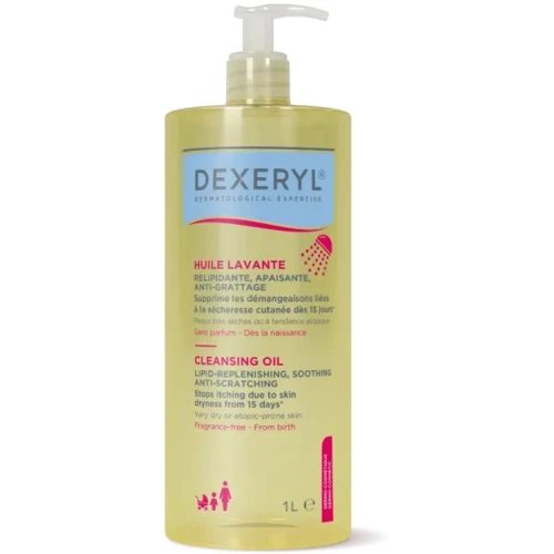 Dexeryl Olejek do mycia, 1000 ml - Intensywne nawilżenie i ukojenie skóry suchej