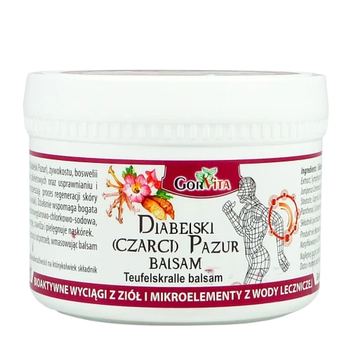 Gorvita Diabelski (Czarci) Pazur Balsam, 200 ml - Bioaktywne wyciągi z ziół i mikroelementy wody leczniczej