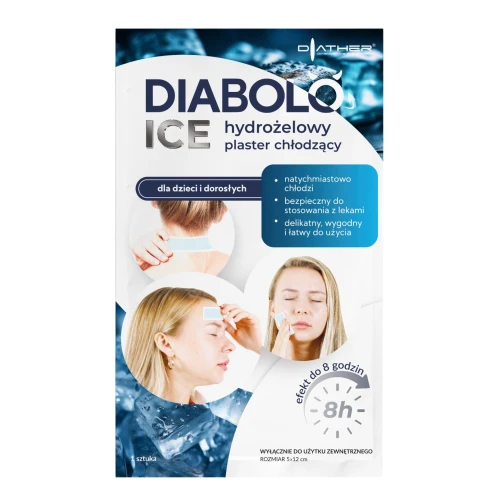 Diabolo Ice Hydrożelowy plaster chłodzący, 1 sztuka - Przynosi szybką ulgę