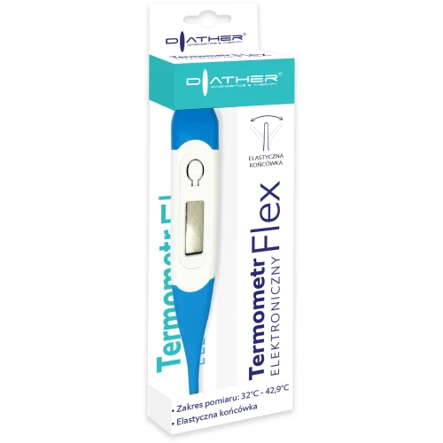 Diather Flex Termometr elektroniczny, 1 sztuka - Termometr z elastyczną końcówką